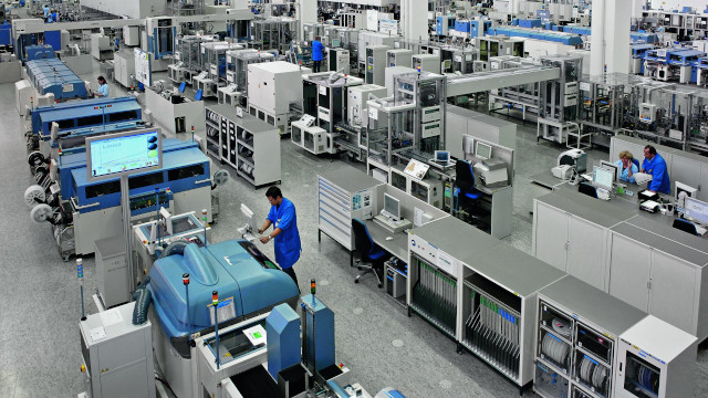 Modern factory production line